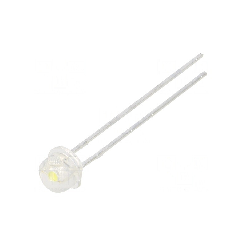 LED 5mm alb rece 1100-4180mcd 110° convex pentru iluminat | Electronic-mag.ro | Componente Electronice
