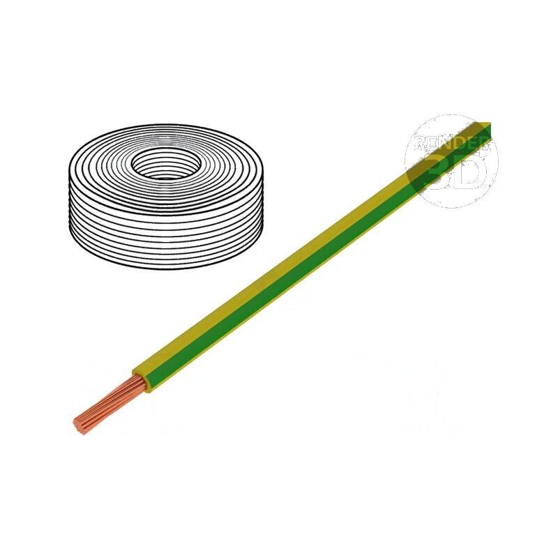 Cablu litat H05Z-K 0,5mm² FRNC verde-galben 300V/500V | Electronic-mag.ro | Componente Electronice