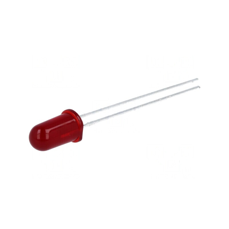 LED 5mm roșie 6,1mcd 60° convex, Nr. term: 2 | Electronic-mag.ro | Componente Electronice