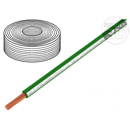 Cablu LiY litat Cu 0,25mm2 PVC verde-alb 900V 250m Clasa 5 - Cablu electric pentru instalații interioare | Electronic-mag.ro | C