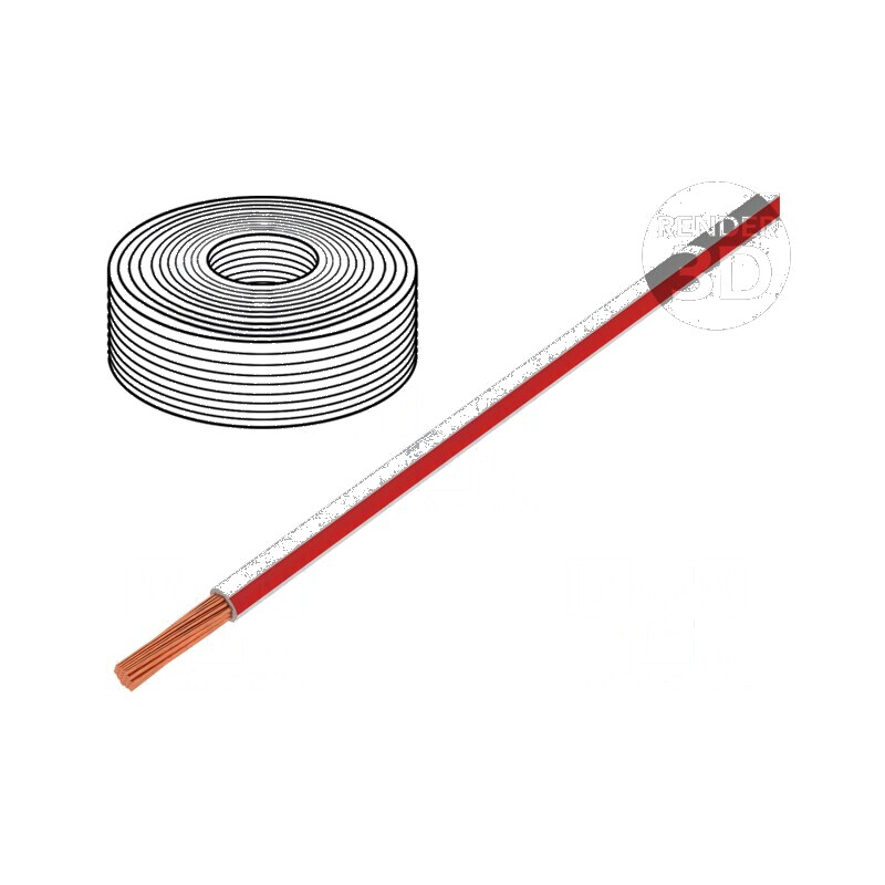 Cablu LiY litat cu 0,25mm2 PVC alb-roșu 900V 250m Clasa 5 - Cablu electric de conectare | Electronic-mag.ro | Componente Electro