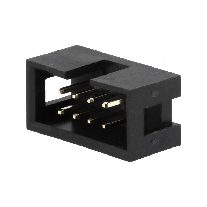 Conector IDC soclu tată 8 PIN THT aurit 2,54mm negru | Electronic-mag.ro | Componente Electronice