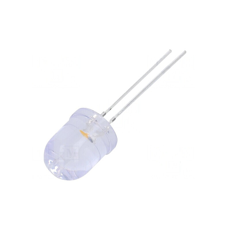 LED 10mm Alb Cald 30° Convex Nr. Term: 2 | Electronic-mag.ro | Componente Electronice
