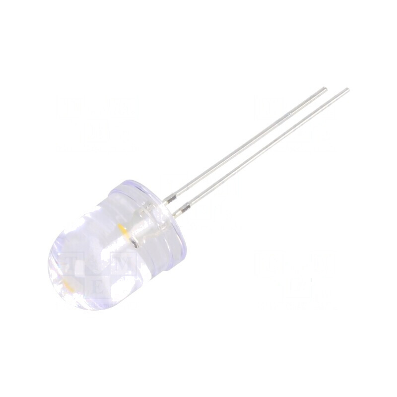 LED 10mm Alb Cald 30° Convex - 2 Bucăți | Electronic-mag.ro | Componente Electronice