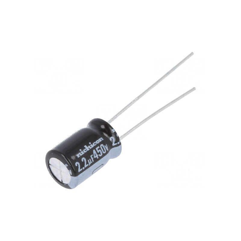 Condensator electrolitic THT 2,2uF 450VDC Ø8x11,5mm ±20% | Electronic-mag.ro | Componente Electronice