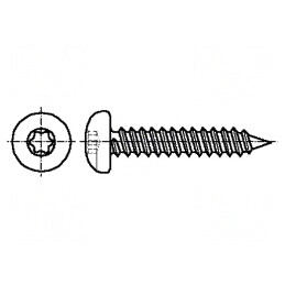 Şurub metal 5,5x70 Torx® TX25 oţel călit cu cap rotund | Electronic-mag.ro | Componente Electronice