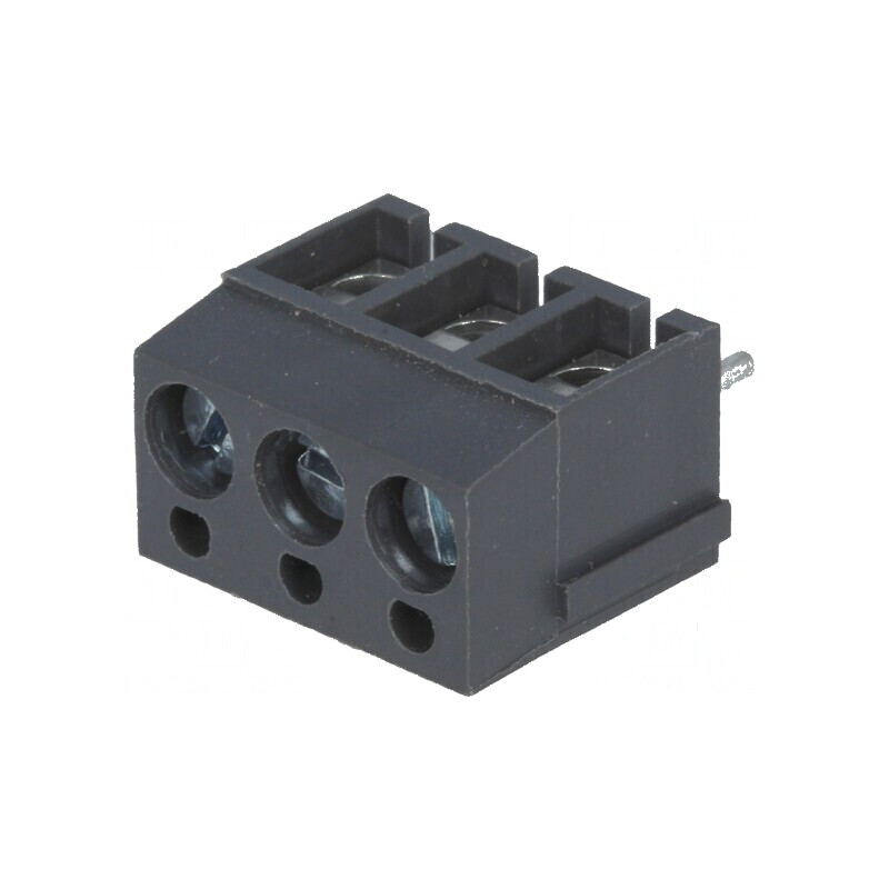 Regletă de conexiuni pentru PCB 90° 5mm, 3 piste 2,5mm² | Electronic-mag.ro | Componente Electronice