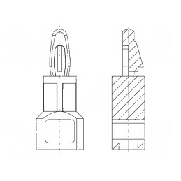 Ştift poliamidă 66 22,2mm cu diametru orificiu 4mm | Electronic-mag.ro | Componente Electronice