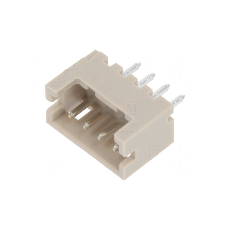 Conector cablu-placă soclu tată DF13 1,25mm 4 PIN THT drept | Electronic-mag.ro | Componente Electronice