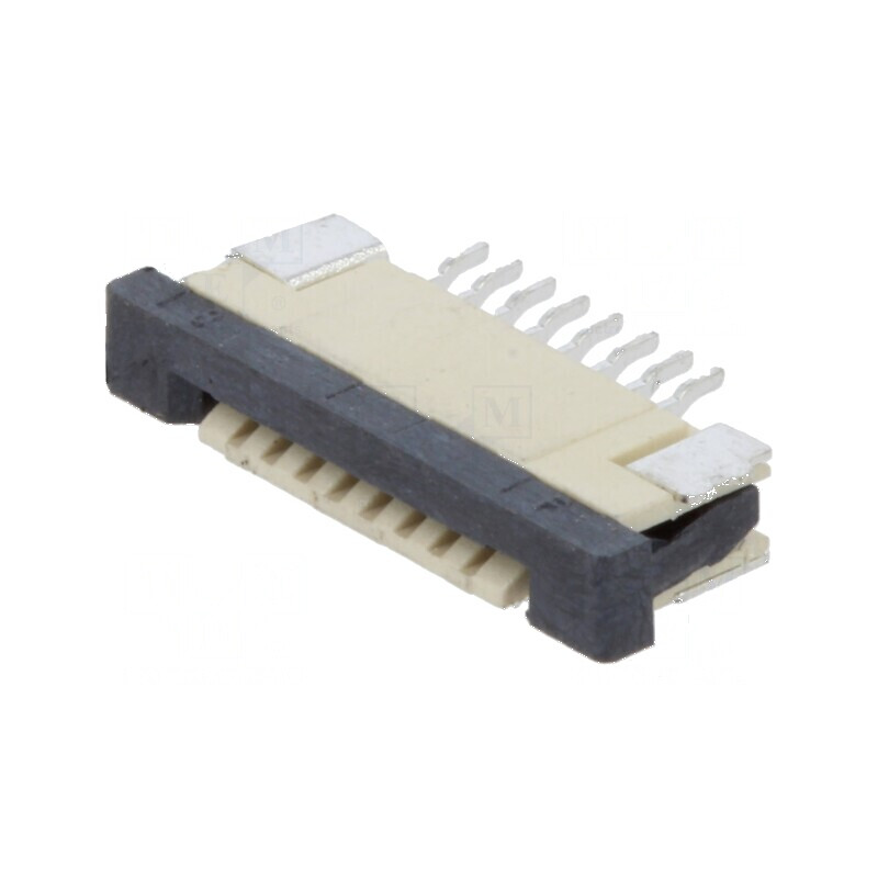 Conector FFC/FPC orizontal ZIF 8 pini SMT cositorit 30mΩ | Electronic-mag.ro | Componente Electronice