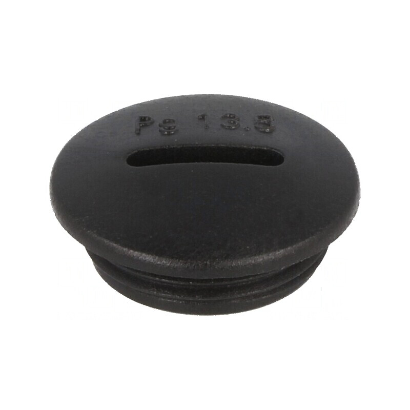 Capac de protecție PG13,5 IP54 poliamidă neagră 6mm | Electronic-mag.ro | Componente Electronice