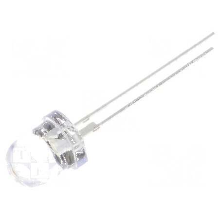 LED 8mm alb cald 25000-30000mcd 30° convex | Electronic-mag.ro | Componente Electronice