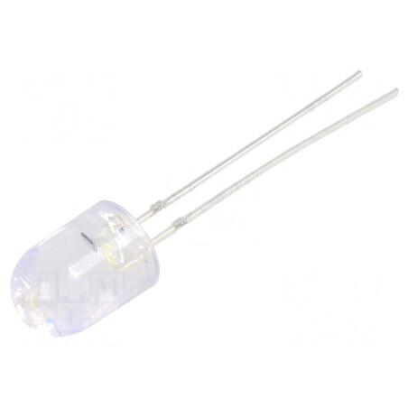 LED 8mm Alb Cald 7000mcd 30° Convex 20V | Electronic-mag.ro | Componente Electronice