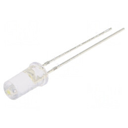 LED 5mm alb rece 1120-1560mcd 100° plat | Electronic-mag.ro | Componente Electronice