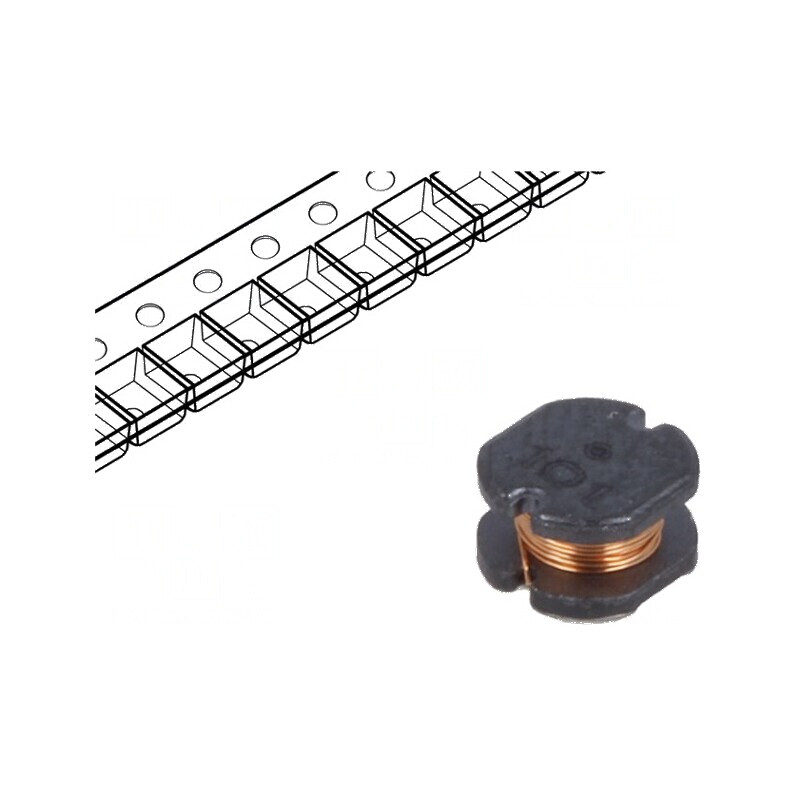 Inductor SMD 1mH 110mA ±10% Q40 5mm Ø 3mm 11,5Ω | Electronic-mag.ro | Componente Electronice Inductor SMD 1mH 110mA ±10% Q40 5mm Ø 3mm 11,5Ω | Electronic-mag.ro | Componente Electronice