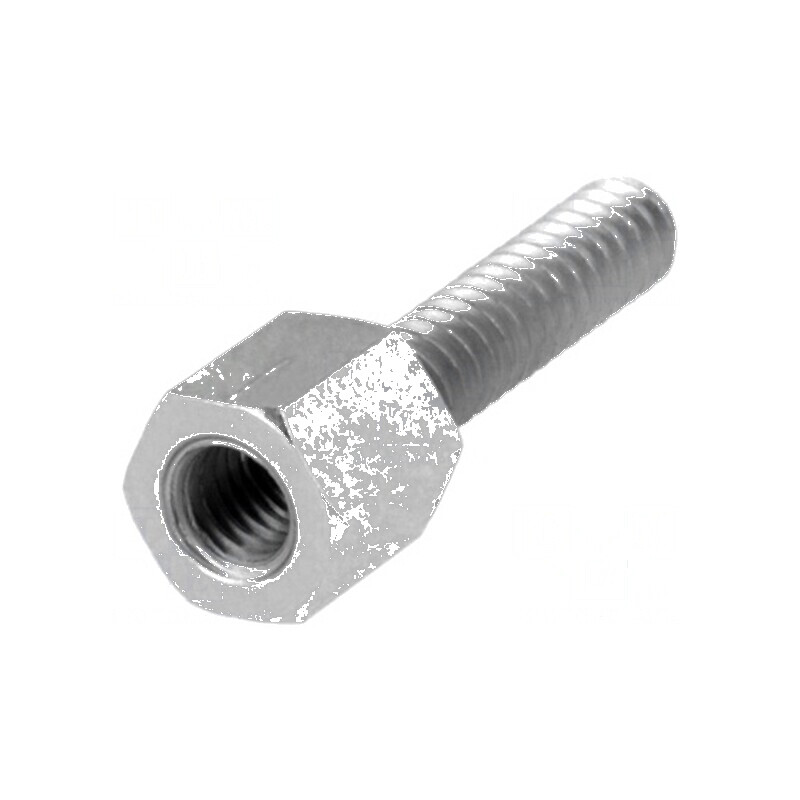 Piuliță distanțieră filetată 5mm M3 alamă nichel | Electronic-mag.ro | Componente Electronice