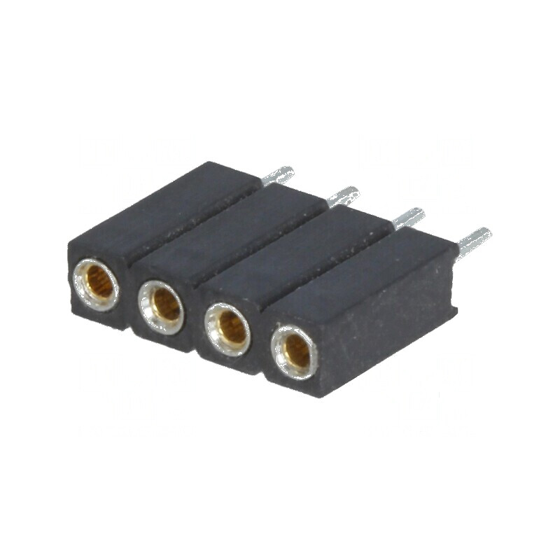 Conector şiruri pini soclu mamă 4 contacte THT | Electronic-mag.ro | Componente Electronice