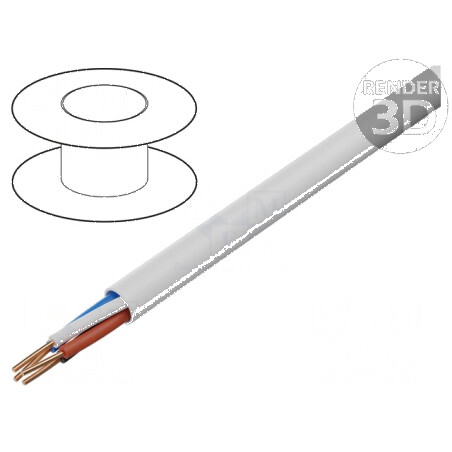 Cablu BiTprotect YTDY 4x0,5mm rotund PVC alb | Electronic-mag.ro | Componente Electronice