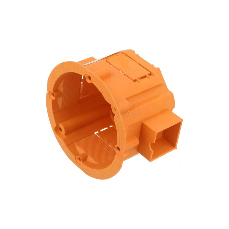 Carcasă doză electrică 60mm portocalie în perete | Electronic-mag.ro | Componente Electronice