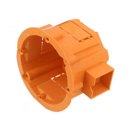 Carcasă doză electrică 60mm portocalie în perete | Electronic-mag.ro | Componente Electronice