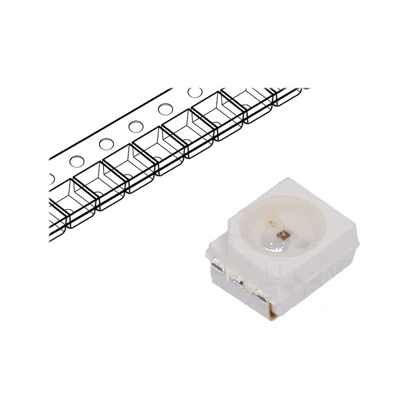 LED SMD 3528 PLCC2 Roșie 180-220mcd 3.5x2.8x1.9mm 120° 20mA | Electronic-mag.ro | Componente Electronice LED SMD 3528 PLCC2 Roșie 180-220mcd 3.5x2.8x1.9mm 120° 20mA | Electronic-mag.ro | Componente Electronice