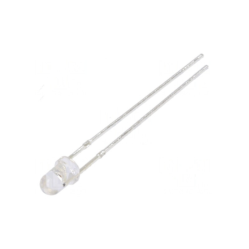 LED 3mm roșie 2180mcd 30° convex | Electronic-mag.ro | Componente Electronice