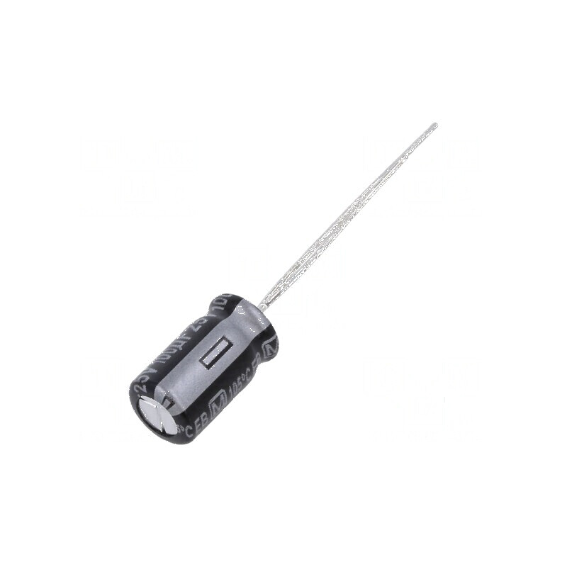 Condensator electrolitic THT 100uF 25VDC Ø6,3x11,2mm ±20% | Electronic-mag.ro | Componente Electronice
