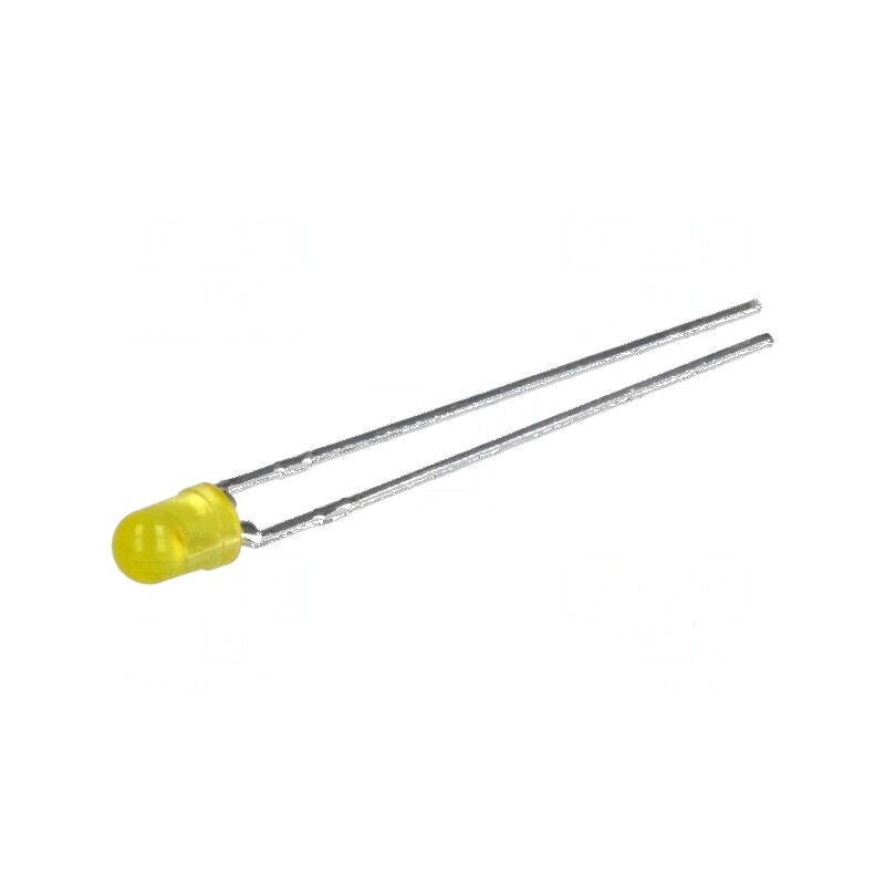 LED 3mm Galben Convex 0,9-2,1mcd 50° | Electronic-mag.ro | Componente Electronice
