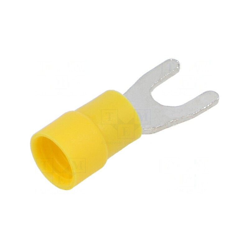Furcă M5 4÷6mm2 crimpat pe cablu izolată cositorit | Electronic-mag.ro | Componente Electronice