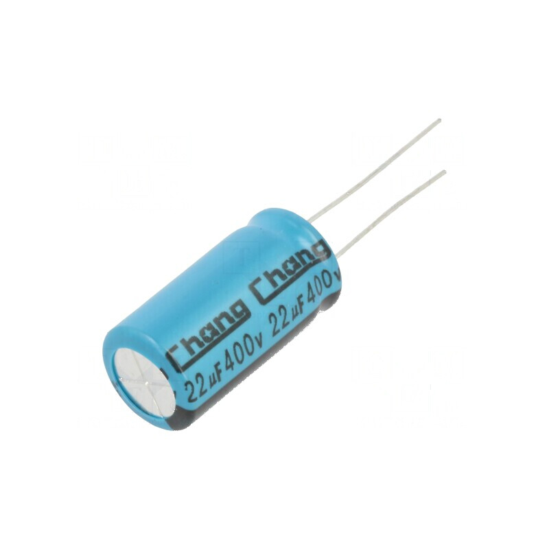 Condensator electrolitic THT 22uF 400VDC 12,5x25mm ±20% | Electronic-mag.ro | Componente Electronice
