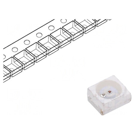 LED SMD 3528 roșie 68-100mcd 3,5x2,8x1,7mm 120° 225mW | Electronic-mag.ro | Componente Electronice