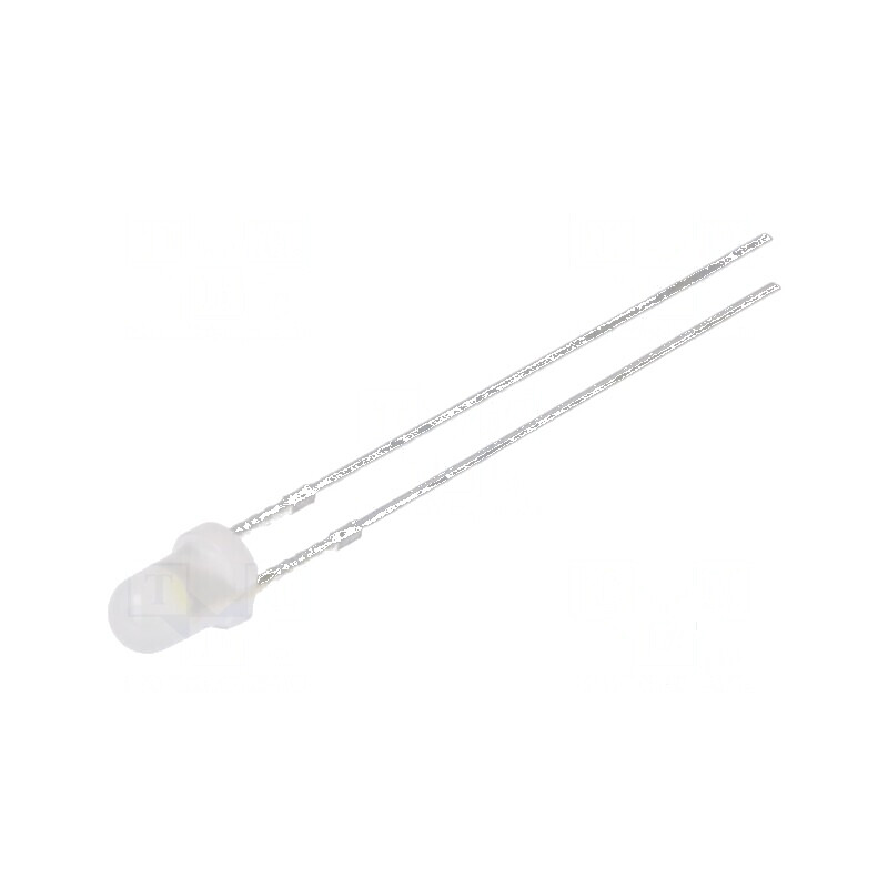 LED 3mm Alb Rece Convex 1120-1560mcd 30° | Electronic-mag.ro | Componente Electronice