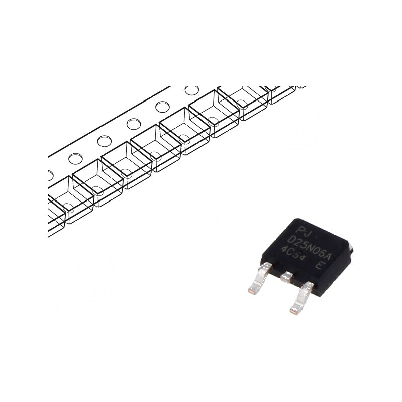 Tranzistor N-MOSFET unipolar 60V 25A TO252AA | Electronic-mag.ro | Componente Electronice