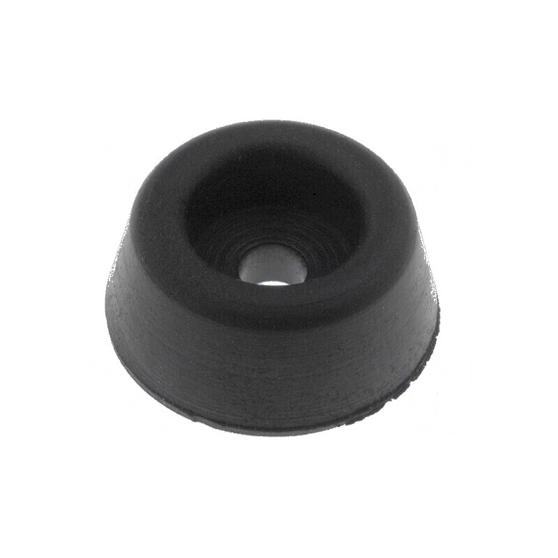 Picioruş negru din gumă H: 7,1mm, Ø15,9mm, Orif Ø3,2mm | Electronic-mag.ro | Componente Electronice