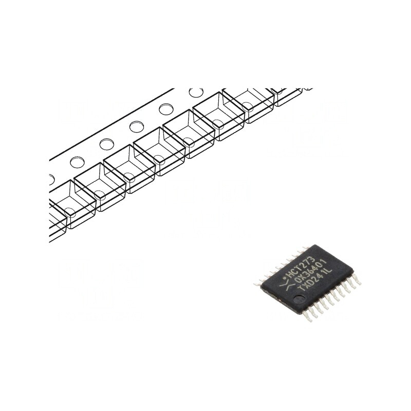 Flip-Flop Digital D CMOS TTL SMD TSSOP20 8 Canale | Electronic-mag.ro | Componente Electronice