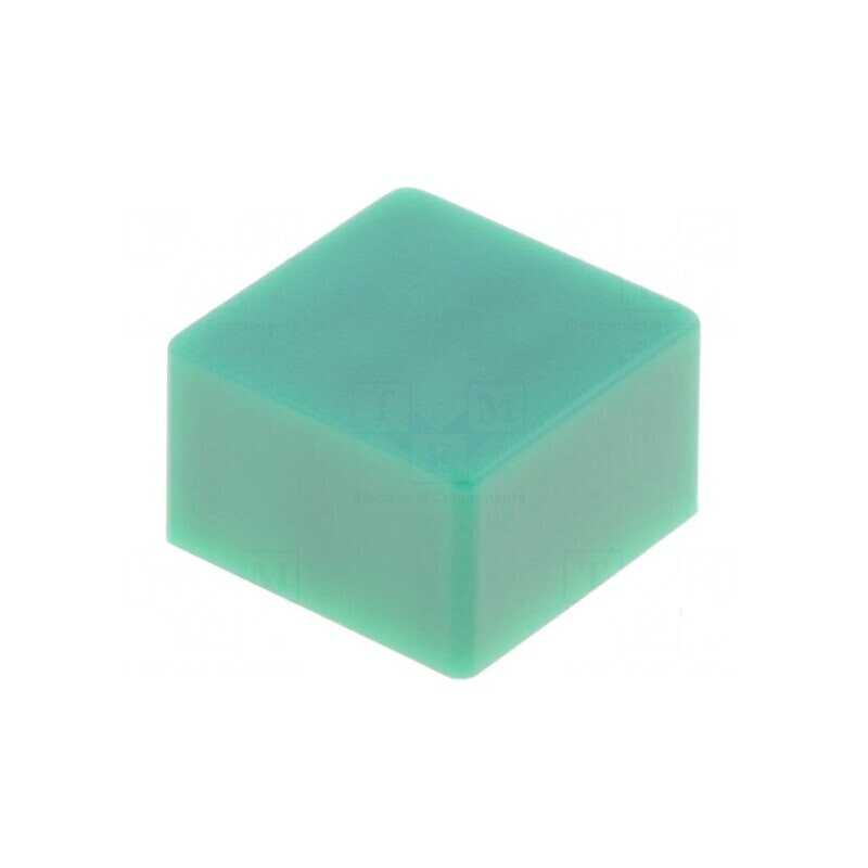 Tastă cu împingere 5,5mm pătrată verde 9x9mm 25÷70°C | Electronic-mag.ro | Componente Electronice