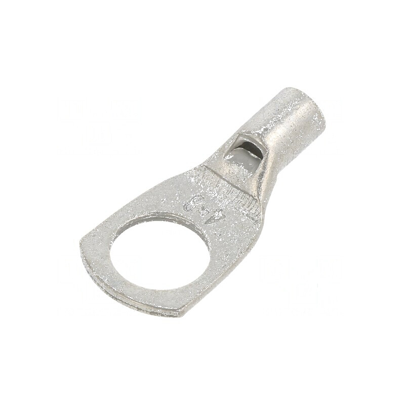 Vârf inelar tubular M8 4mm2 cu cablu neizolat cupru crimpat | Electronic-mag.ro | Componente Electronice