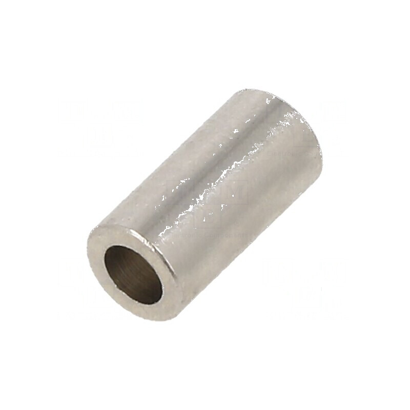 Manșon distanțier 10mm cilindric din alamă nichel, Diametru exterior 5mm | Electronic-mag.ro | Componente Electronice