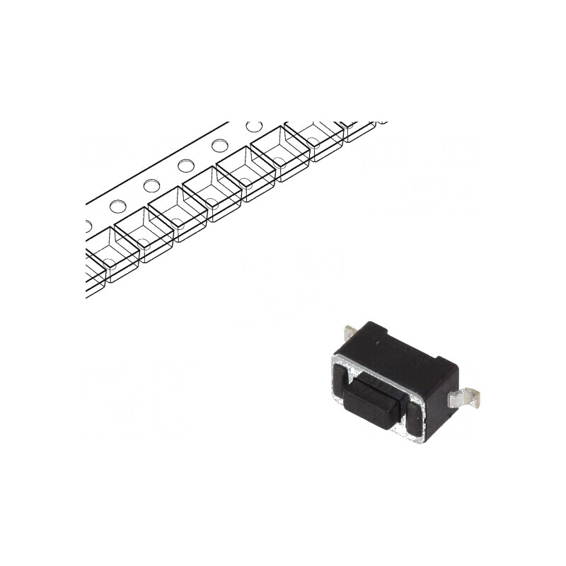 Microîntrerupător TACT SPST-NO 0,05A/12VDC SMT Poz: 2 | Electronic-mag.ro | Componente Electronice