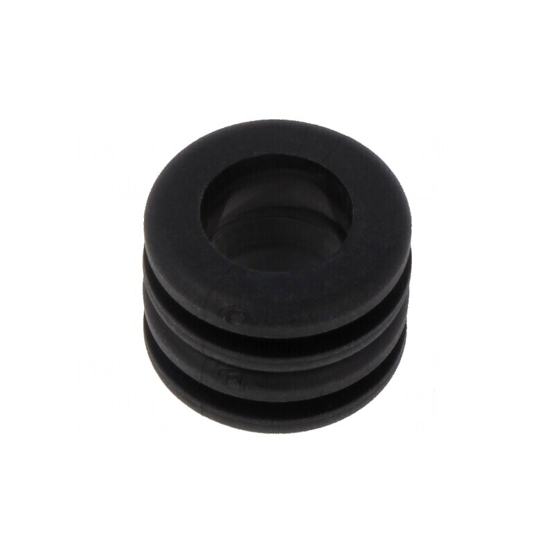 Manșon Ø 12mm - Øorif: 10mm, negru, grosime panou max. 2mm | Electronic-mag.ro | Componente Electronice