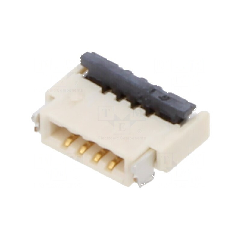 Conector FFC/FPC orizontal ZIF SMT 4 pini 30V 0,4A -25÷85°C | Electronic-mag.ro | Componente Electronice