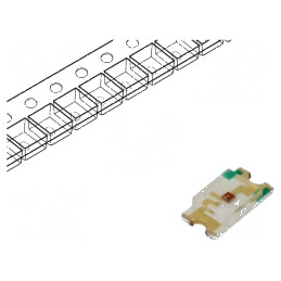 LED SMD 3528 portocalie 180-350mcd 3,5x2,8mm 120° 20mA 75mW - Iluminare LED | Electronic-mag.ro | Componente Electronice