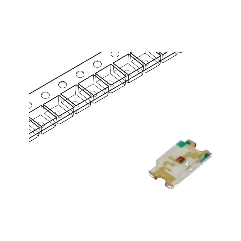 LED SMD 3528 portocalie 180-350mcd 3,5x2,8mm 120° 20mA 75mW - Iluminare LED | Electronic-mag.ro | Componente Electronice