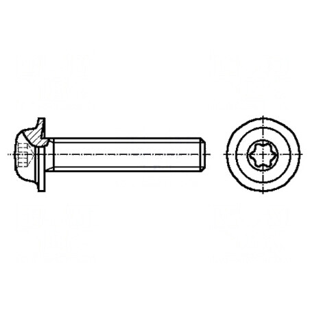 Şurub flanşat M5x12 0,8 Torx® TX25 | Electronic-mag.ro | Componente Electronice