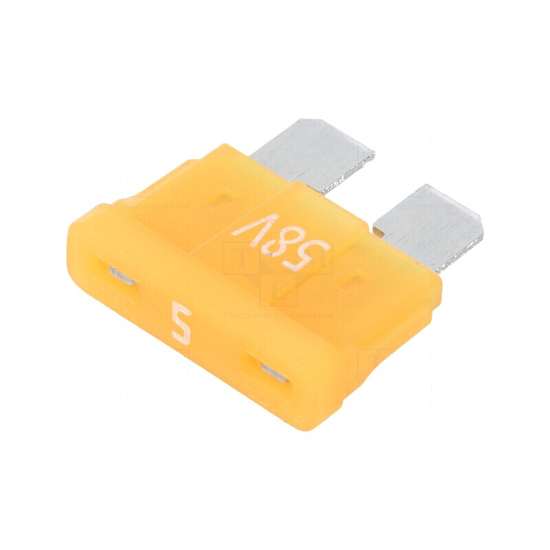 Siguranţă 5A 58VDC auto 19,3mm aliaj de staniu | Electronic-mag.ro | Componente Electronice