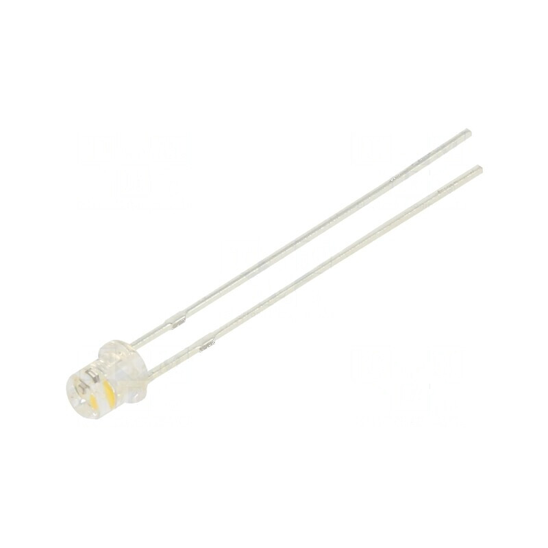 LED 3mm alb cald clipire 1120-1560mcd 140° 20mA | Electronic-mag.ro | Componente Electronice