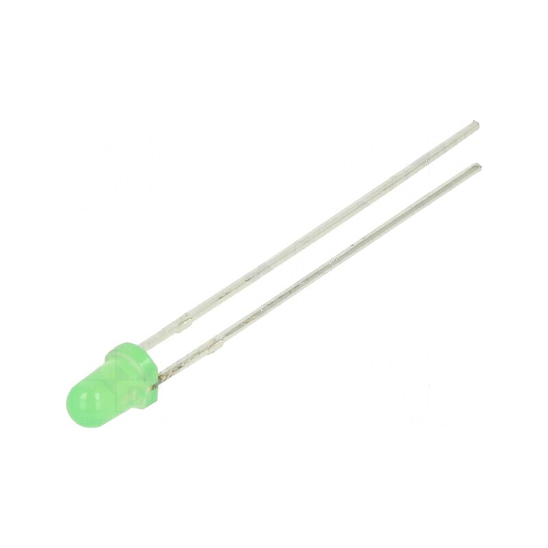 LED 3mm Verde 5VDC 1120-1560mcd 30° Convex | Electronic-mag.ro | Componente Electronice