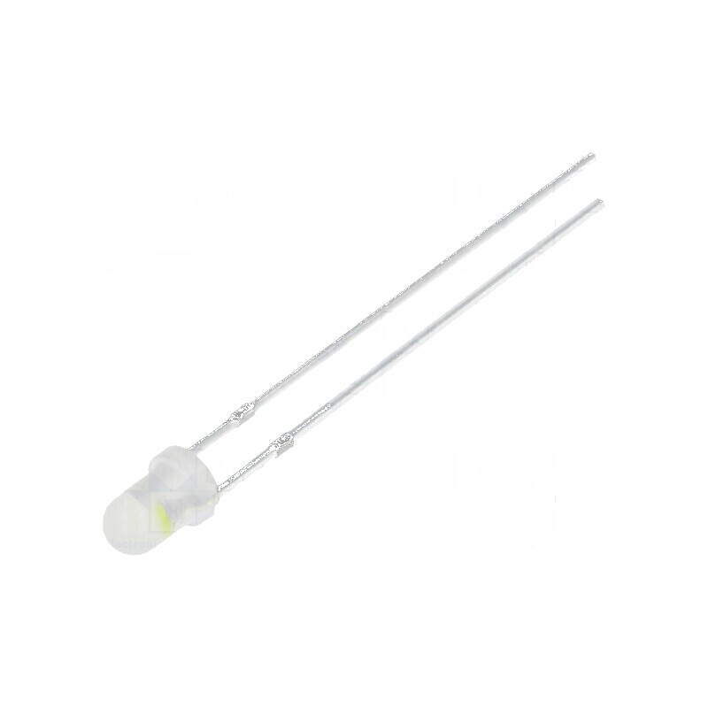 LED 3mm roșu/alb rece 30° convex nr. term 2 | Electronic-mag.ro | Componente Electronice