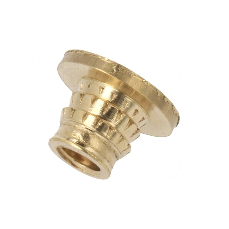 Adaos filetat alamă M3 4,1mm pentru plastic - BN 37896 | Electronic-mag.ro | Componente Electronice
