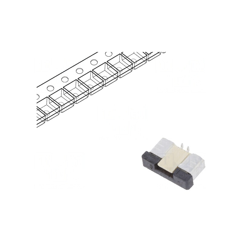 Conector FFC/FPC vertical 4 PIN ZIF SMT 500mA cositorit | Electronic-mag.ro | Componente Electronice